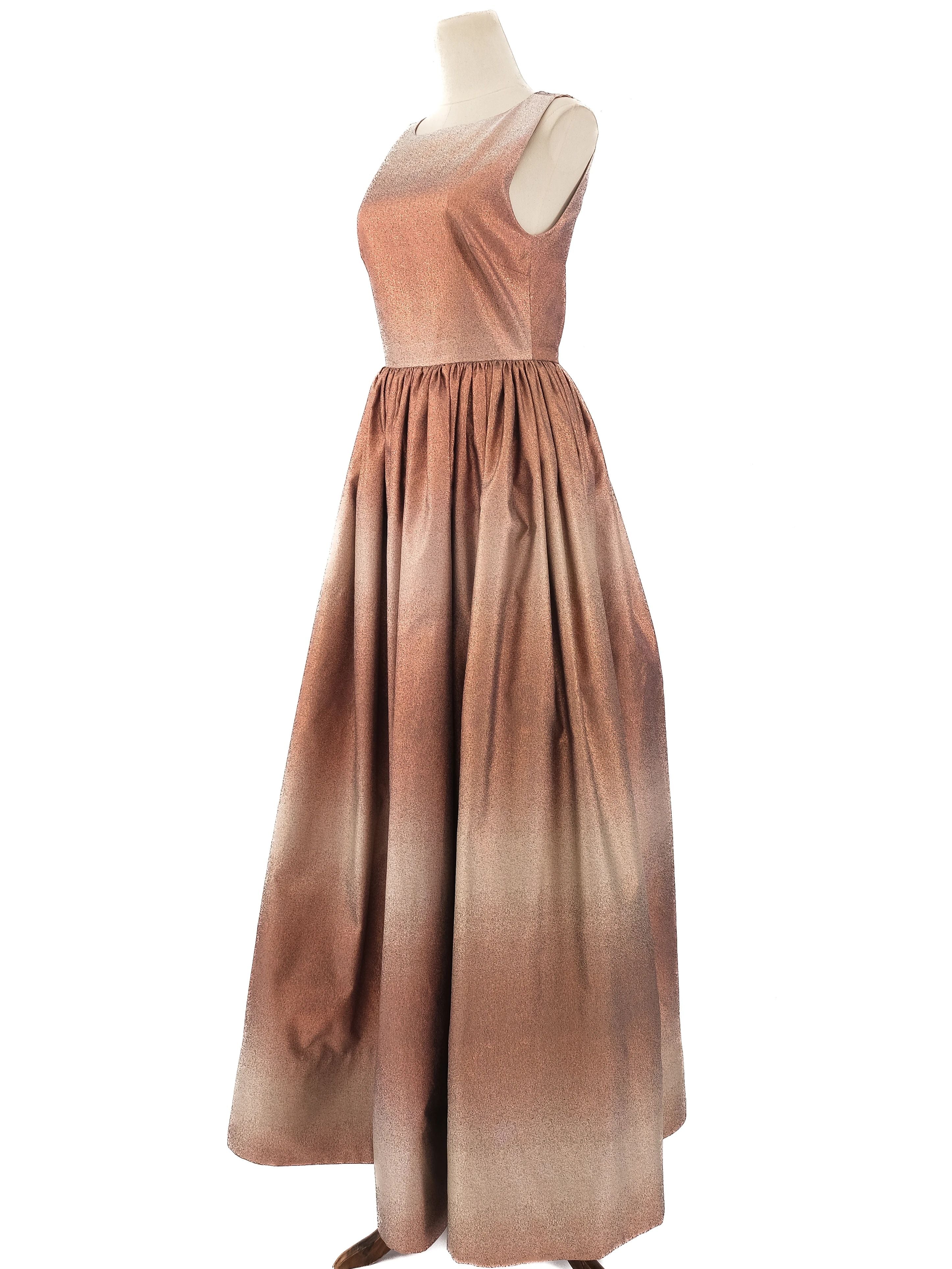 Excellent Alice+Olivia Orange Sleeveless Gown Size L Polyester