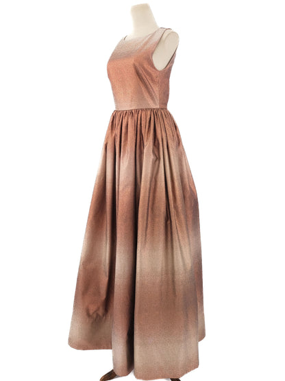 Excellent Alice+Olivia Orange Sleeveless Gown Size L Polyester