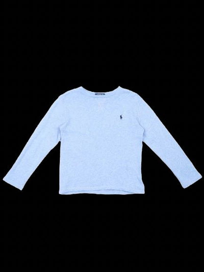 Excellent Polo Ralph Lauren Blue Long-Sleeve Shirt Size 8 for Kids