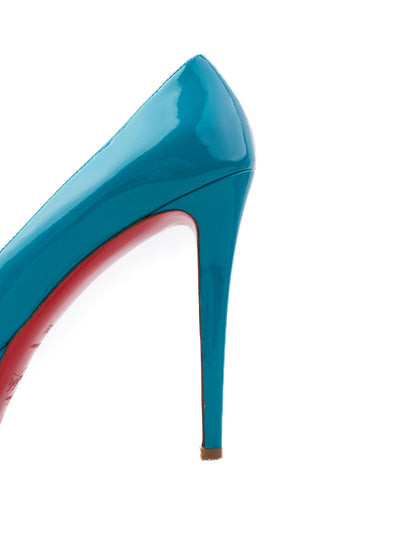 Christian Louboutin Blue Lacquer Platform Stiletto Pumps - Good Condition