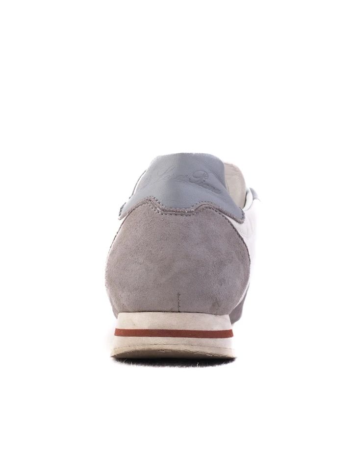 Loro Piana Gray Leather Sneakers for Kids Size 33 Excellent Condition