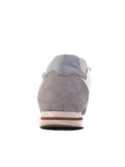 Loro Piana Gray Leather Sneakers for Kids Size 33 Excellent Condition