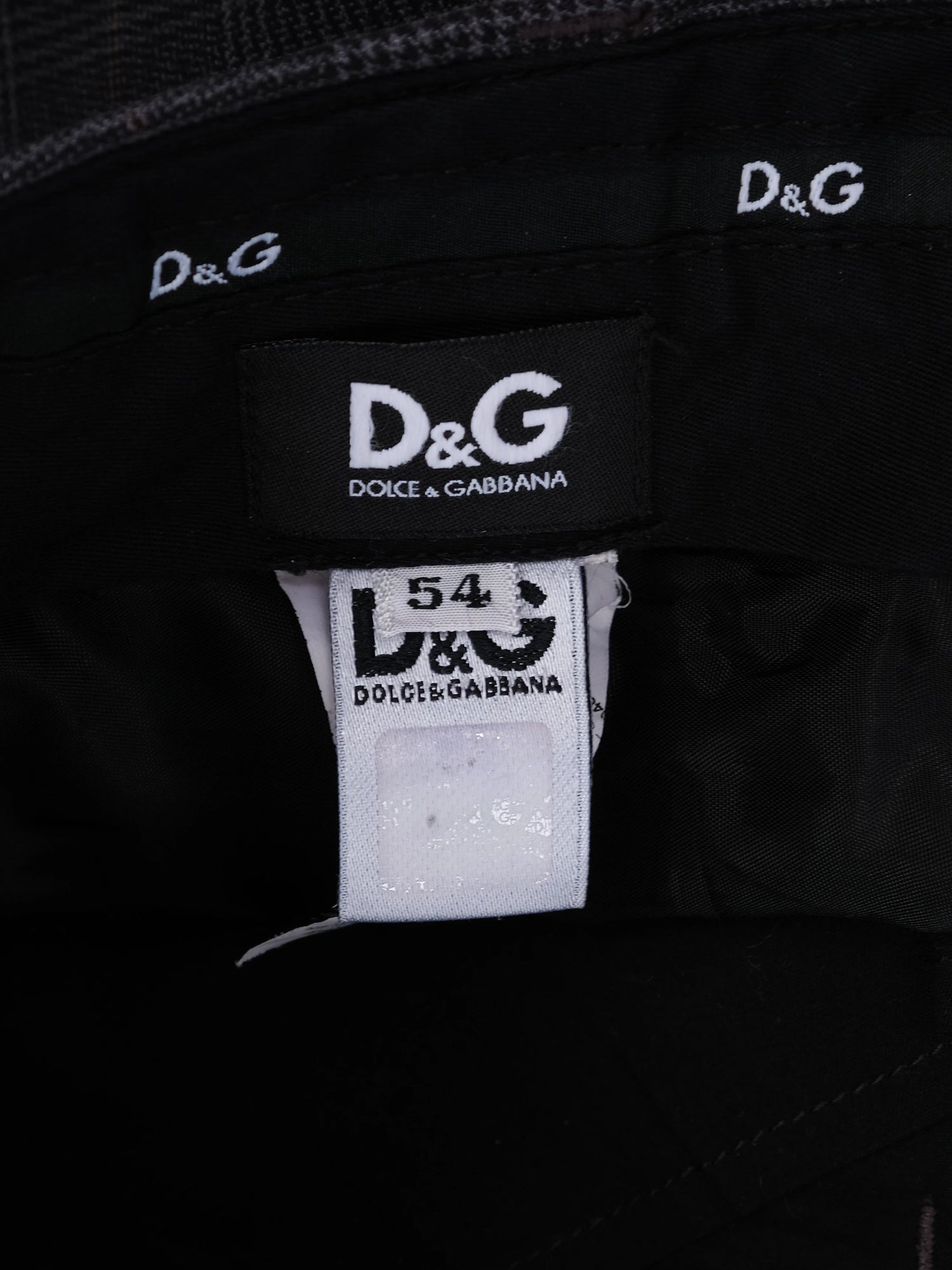 Excellent Dolce Gabbana Gray Plaid Trousers Cotton XXL