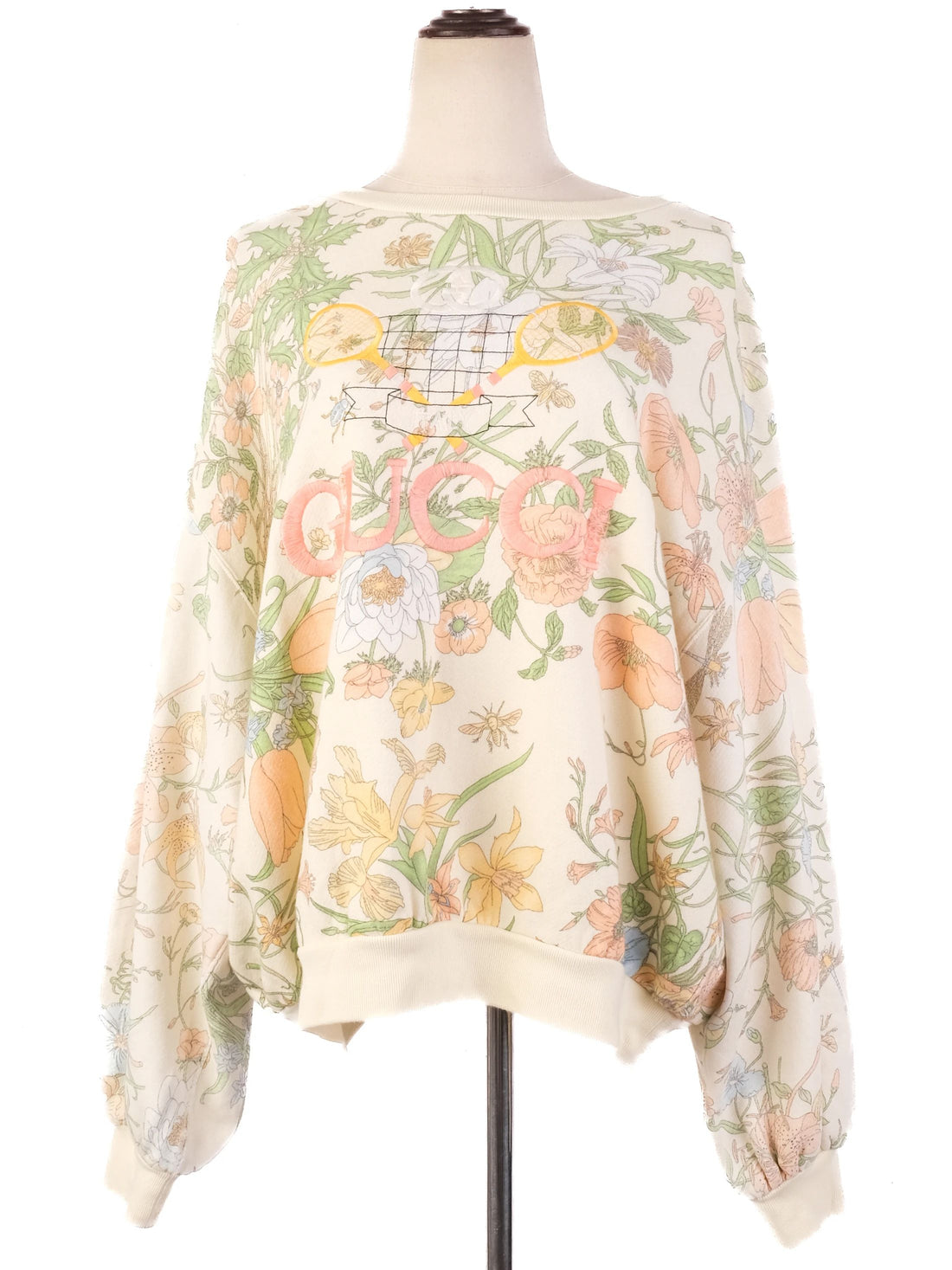 Excellent Gucci Floral Sweatshirt Cream Floral Print Women&