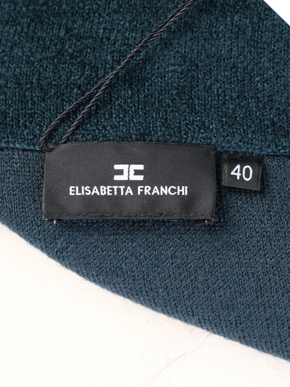 Elisabetta Franchi Green Wool Skirt Size S - Excellent Condition