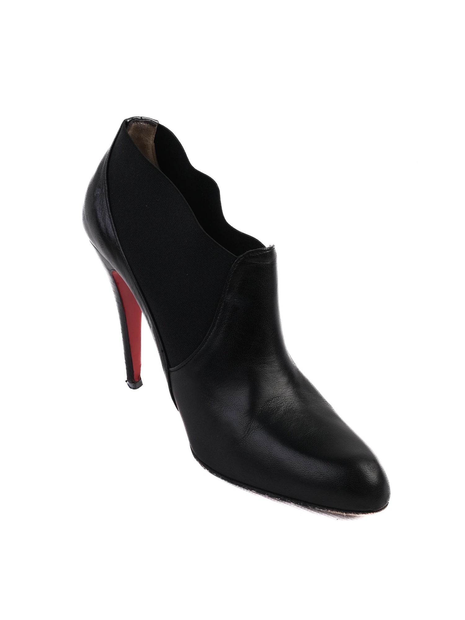 Excellent Christian Louboutin Black Leather Stiletto Pumps Size 40