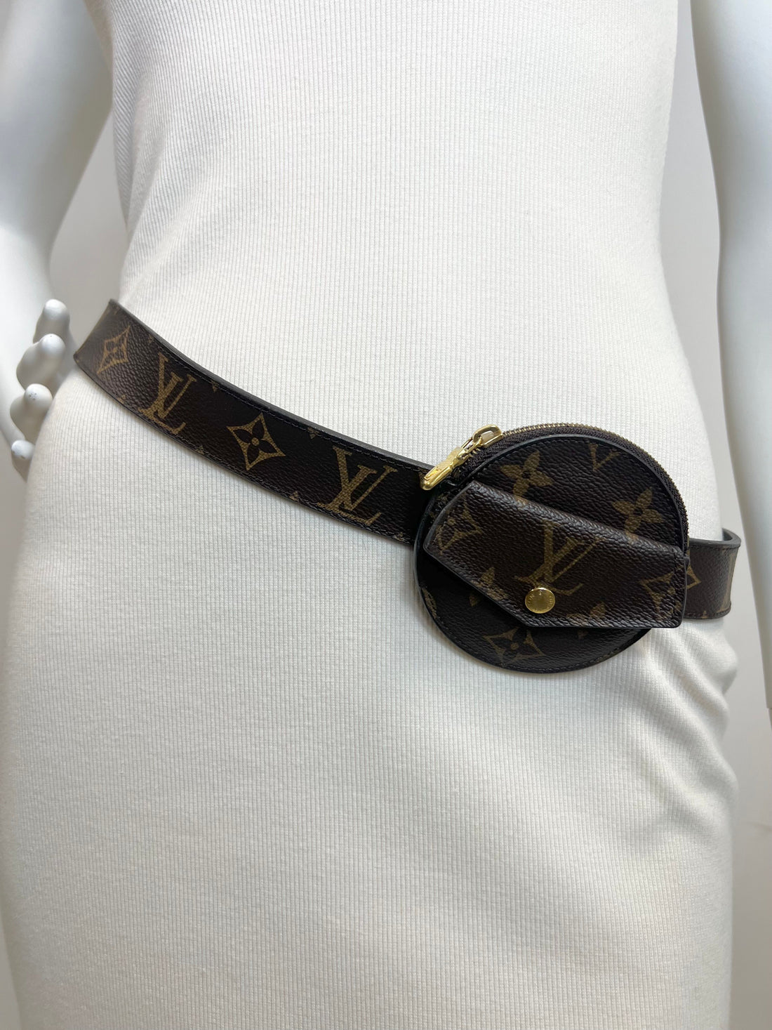 Louis Vuitton Daily Multi Pocket Belt Wide 90 ,Monogram MPO