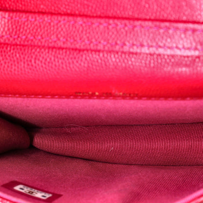 Chanel Twist Your Buttons Flap Coin Purse With Chain Quilted Shiny Caviar