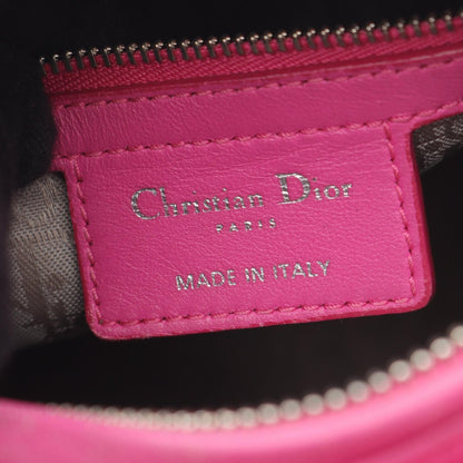 Dior Lady Dior Christian Dior Cannage Handbag Pink Leather