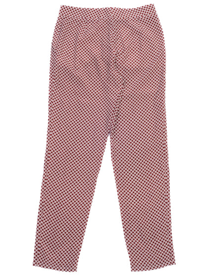 Excellent Stella McCartney Silk XS Pants Red White Pattern