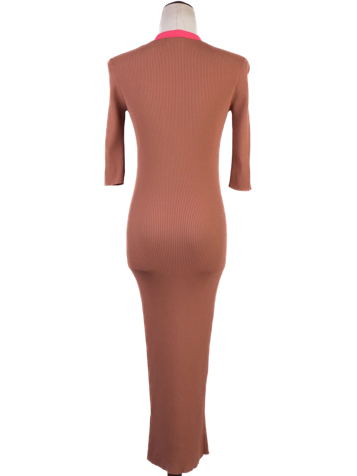 Excellent Elisabetta Franchi Orange Long Sleeve Dress Size M