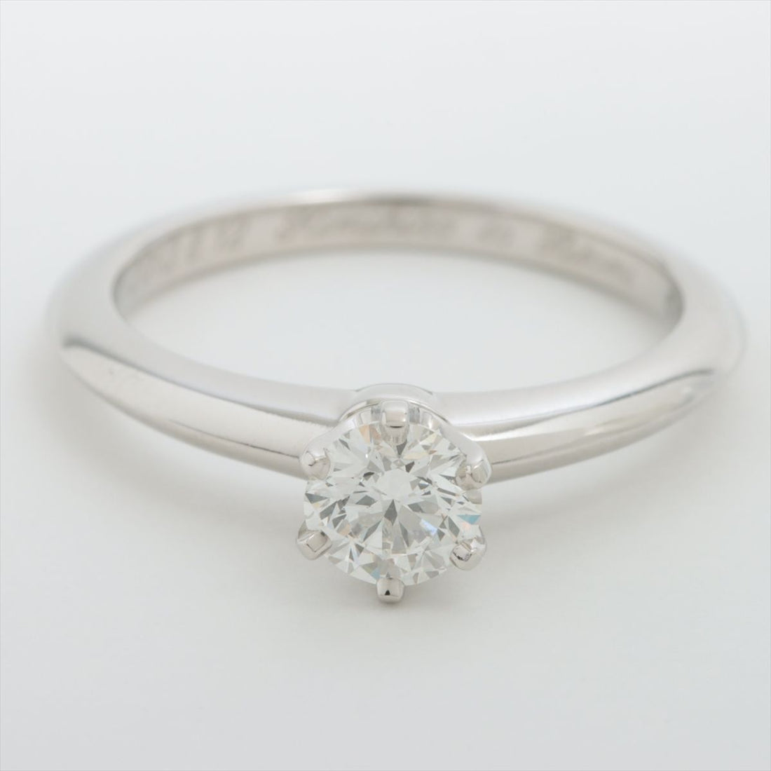 Tiffany & Co. Solitaire Diamond Ring Pt950 4.6g 0.44