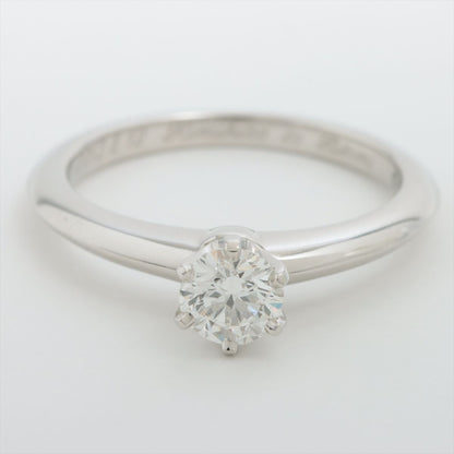 Tiffany &amp; Co. Solitaire Diamond Ring Pt950 4.6g 0.44