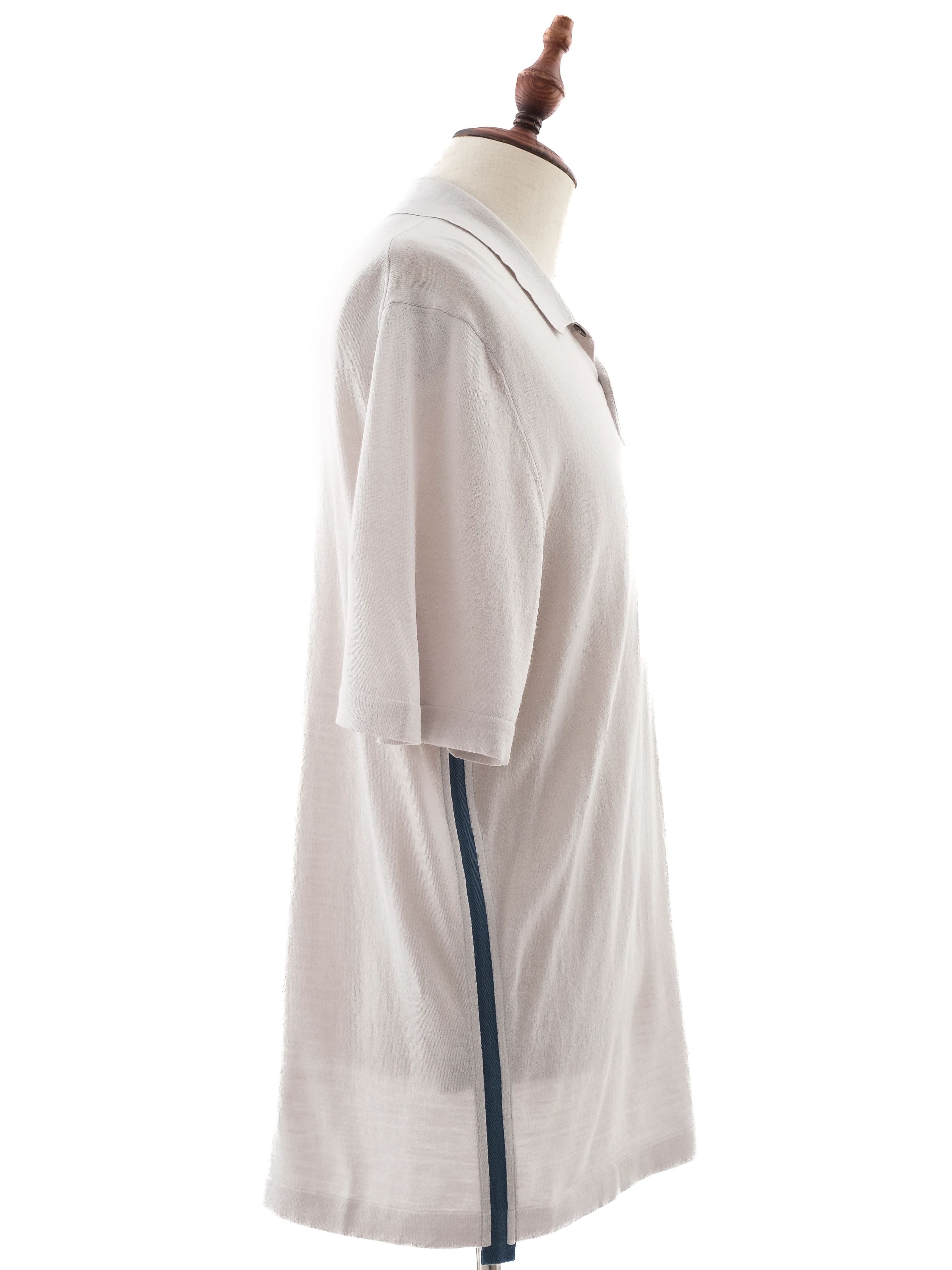 Excellent Hermes Gray Wool Polo Shirt Size L for Men