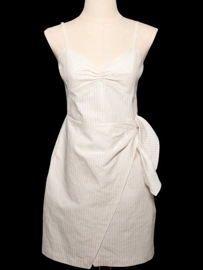 Good Rebecca Taylor White Cotton Spaghetti Strap Dress Size XS