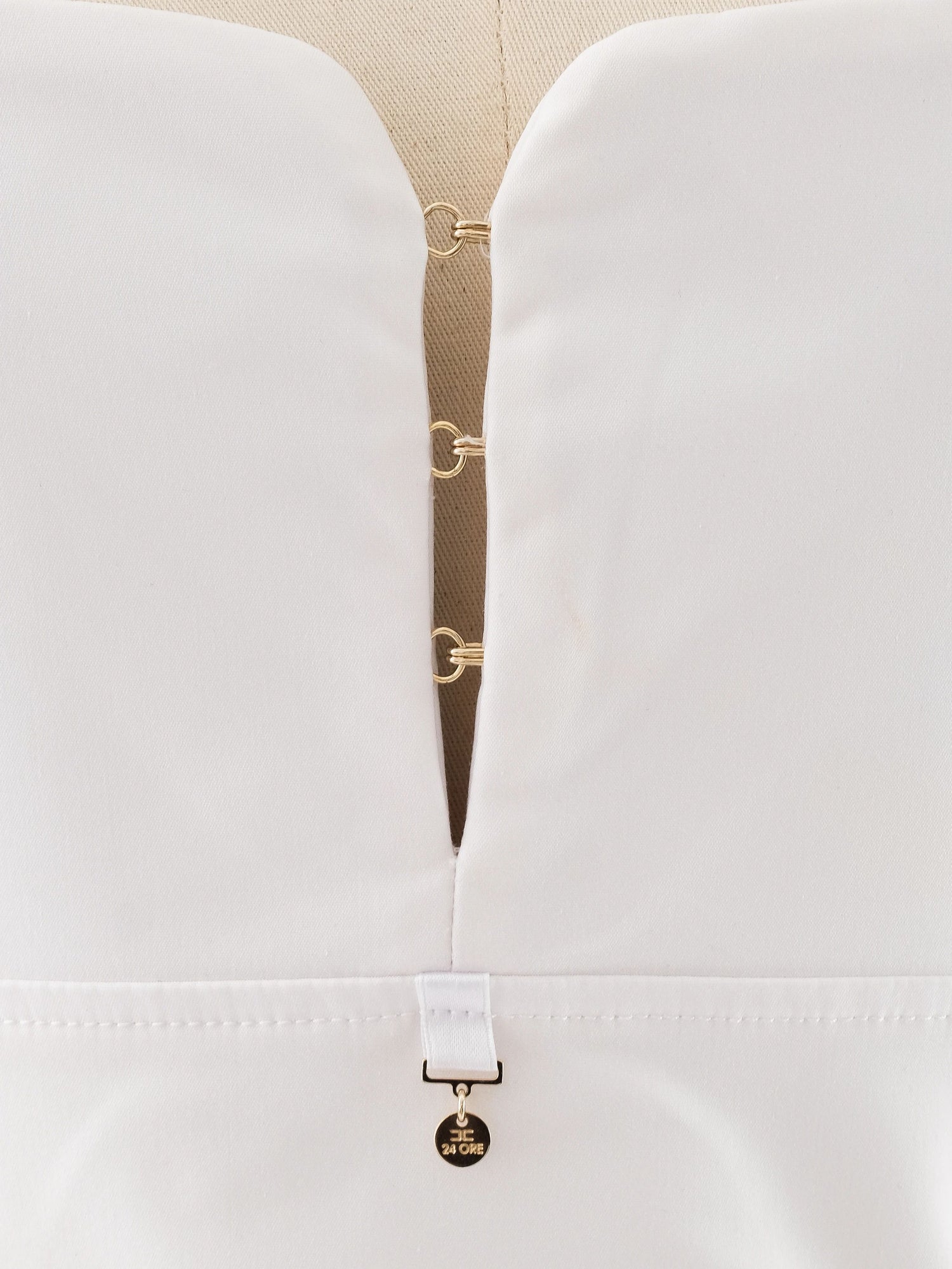 Elisabetta Franchi White Sleeveless Dress Size M Excellent Condition