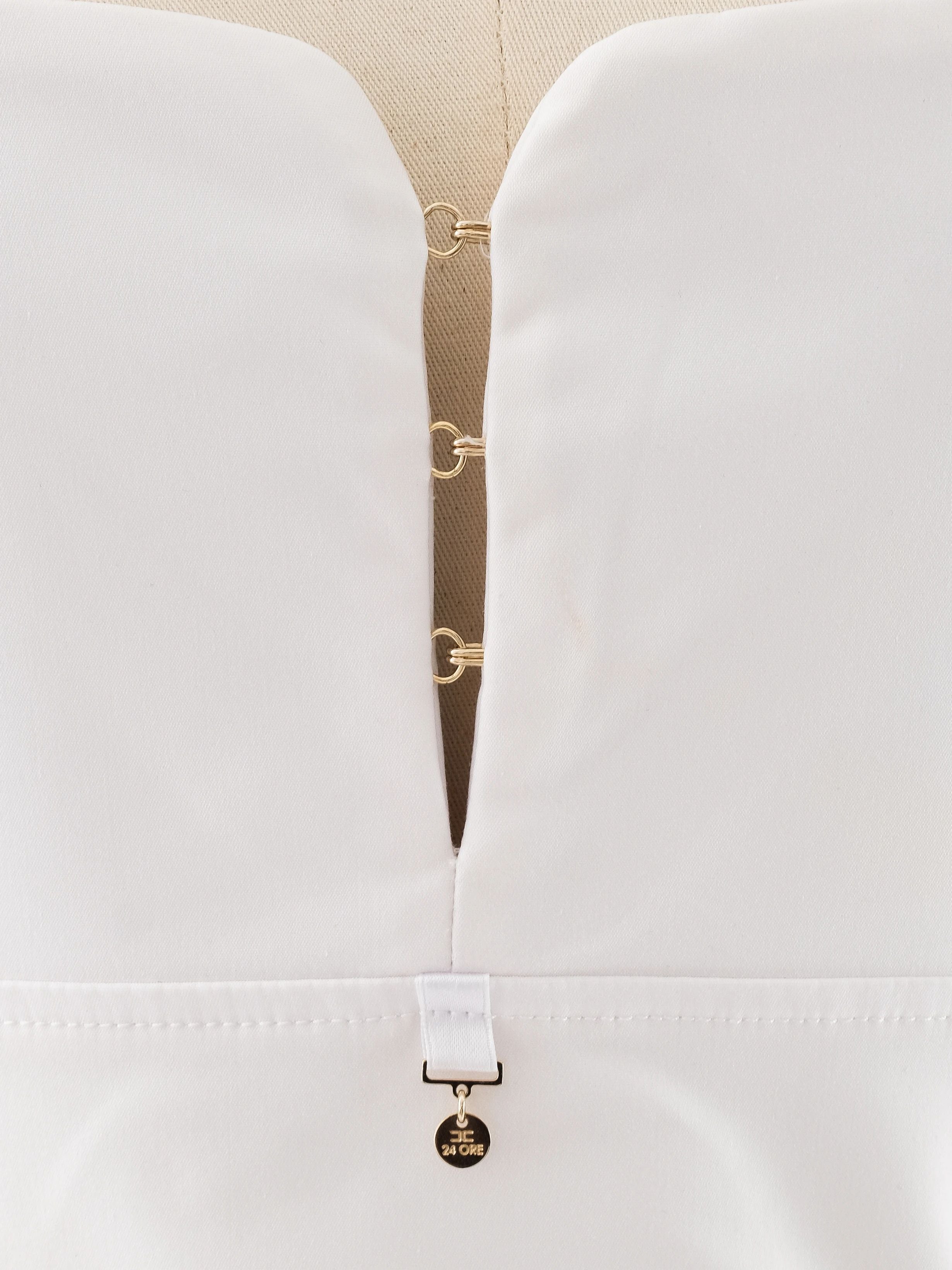 Elisabetta Franchi White Sleeveless Dress Size M Excellent Condition