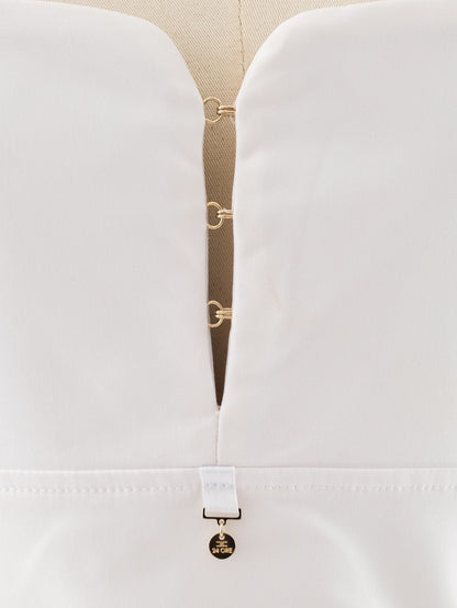 Elisabetta Franchi White Sleeveless Dress Size M Excellent Condition