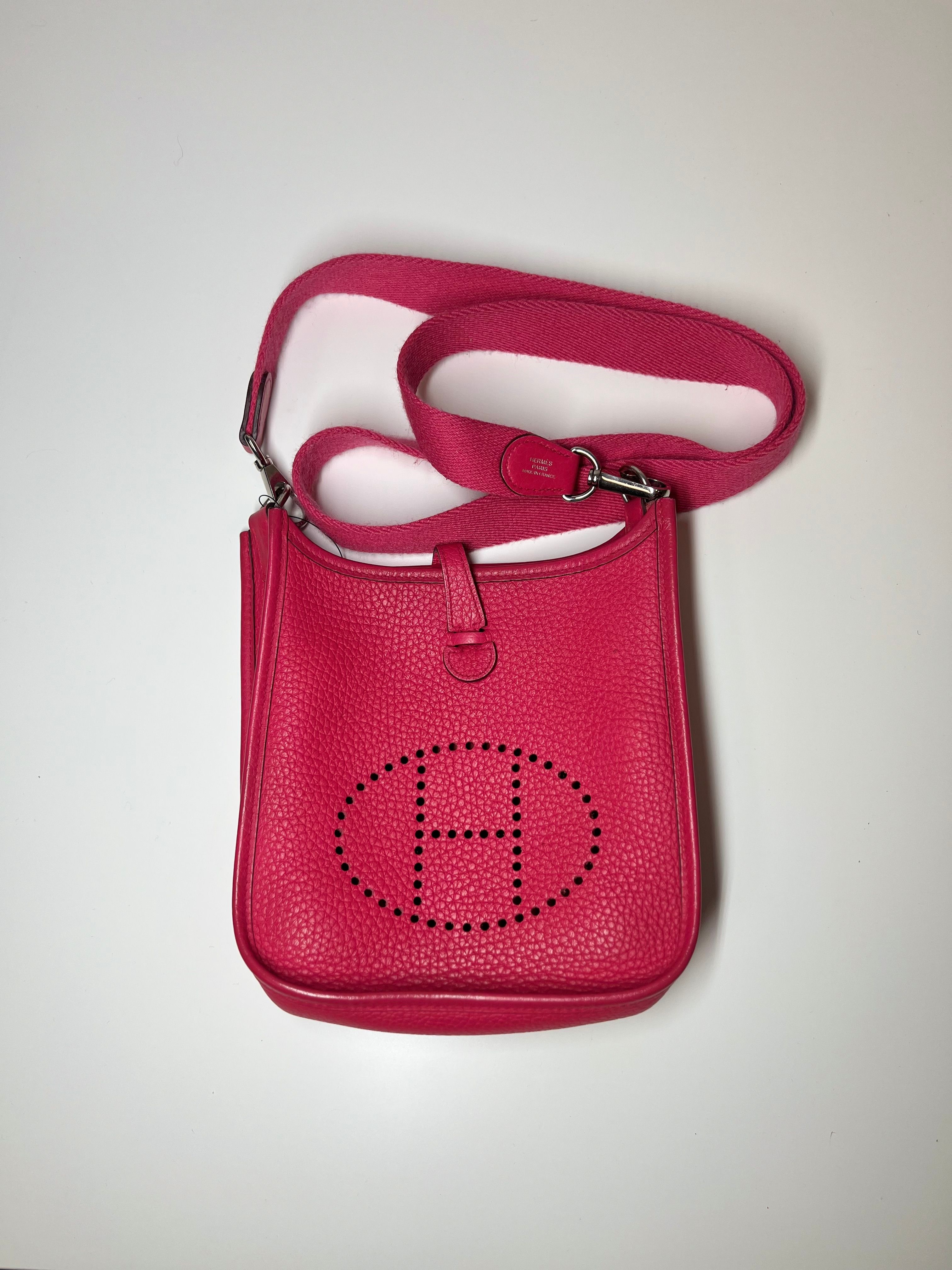 Hermes Pink Evelyne TPM,Togo  A Stamp