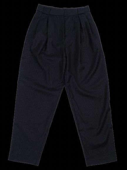 Excellent Tara Jarmon Blue Wool Pants Size S Pinstriped Design