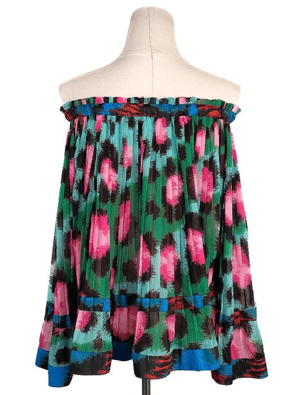 Excellent Kenzo &amp; H&amp;M Green Pleated Outfit Size M