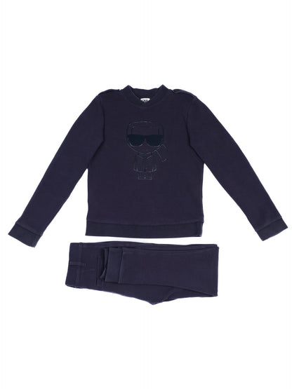 Excellent Karl Lagerfeld Kids Blue Sweatshirt &amp; Pants Set Size 12