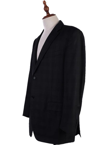 Excellent Canali Black Wool Suit Jacket Size XXL for Men