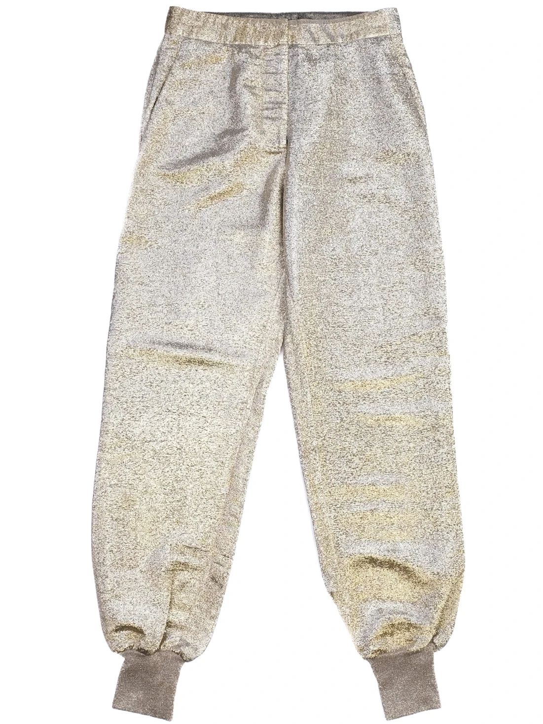 Excellent Stella McCartney Yellow Metallic Jogger Pants Women L