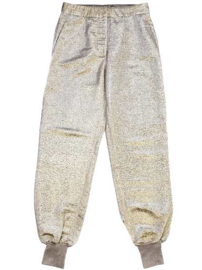 Excellent Stella McCartney Yellow Metallic Jogger Pants Women L