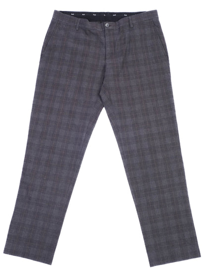 Excellent Dolce Gabbana Gray Plaid Trousers Cotton XXL