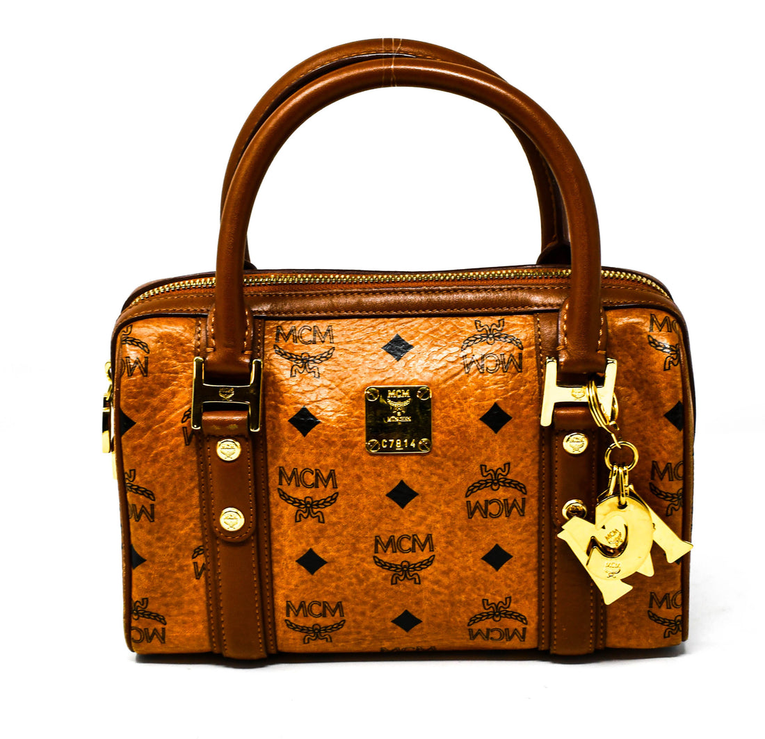 MCM Boston Bag Cognac Viseto