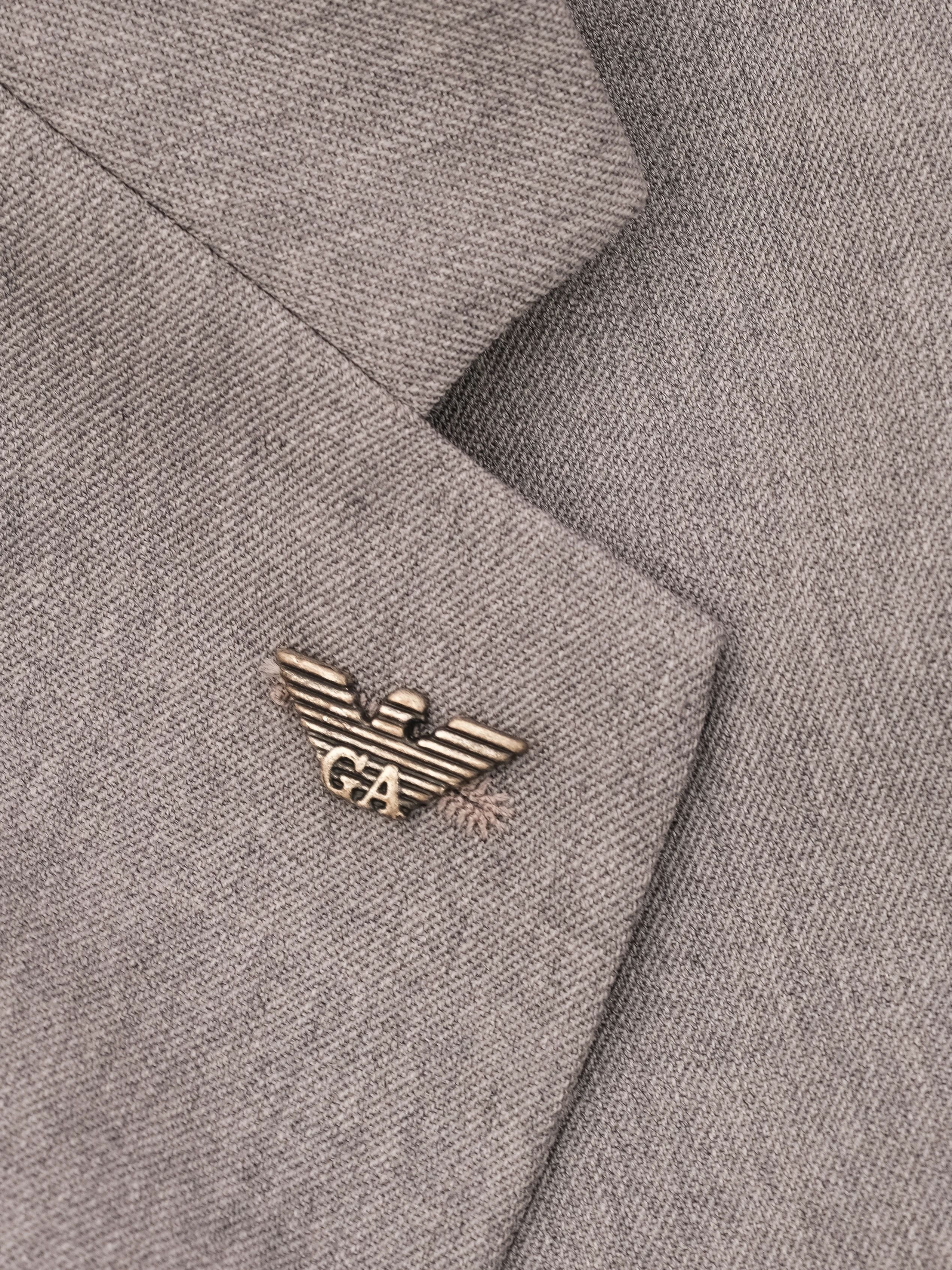 Excellent Armani Junior Gray Wool Blazer Size 12 Women