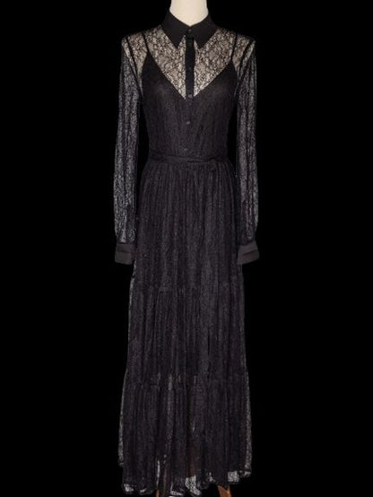 Good Beymen Club Black Lace Dress Long Sleeves Size N/A
