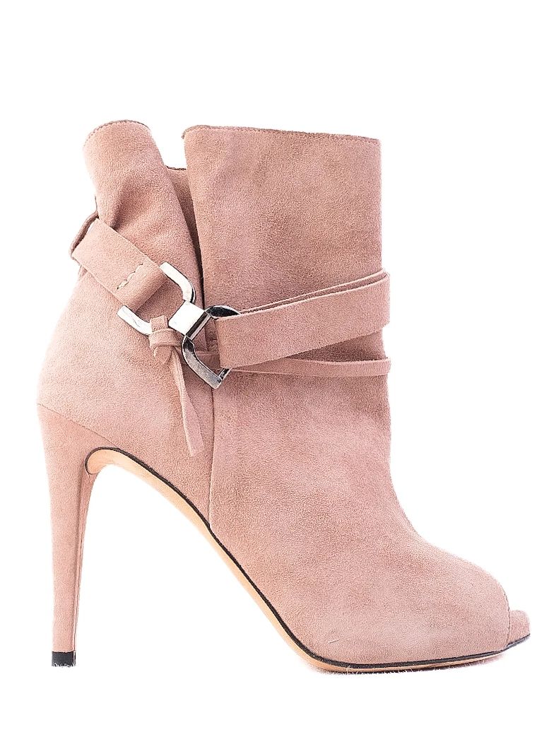 Excellent Stuart Weitzman Pink Leather High-Heeled Ankle Boots Size 37
