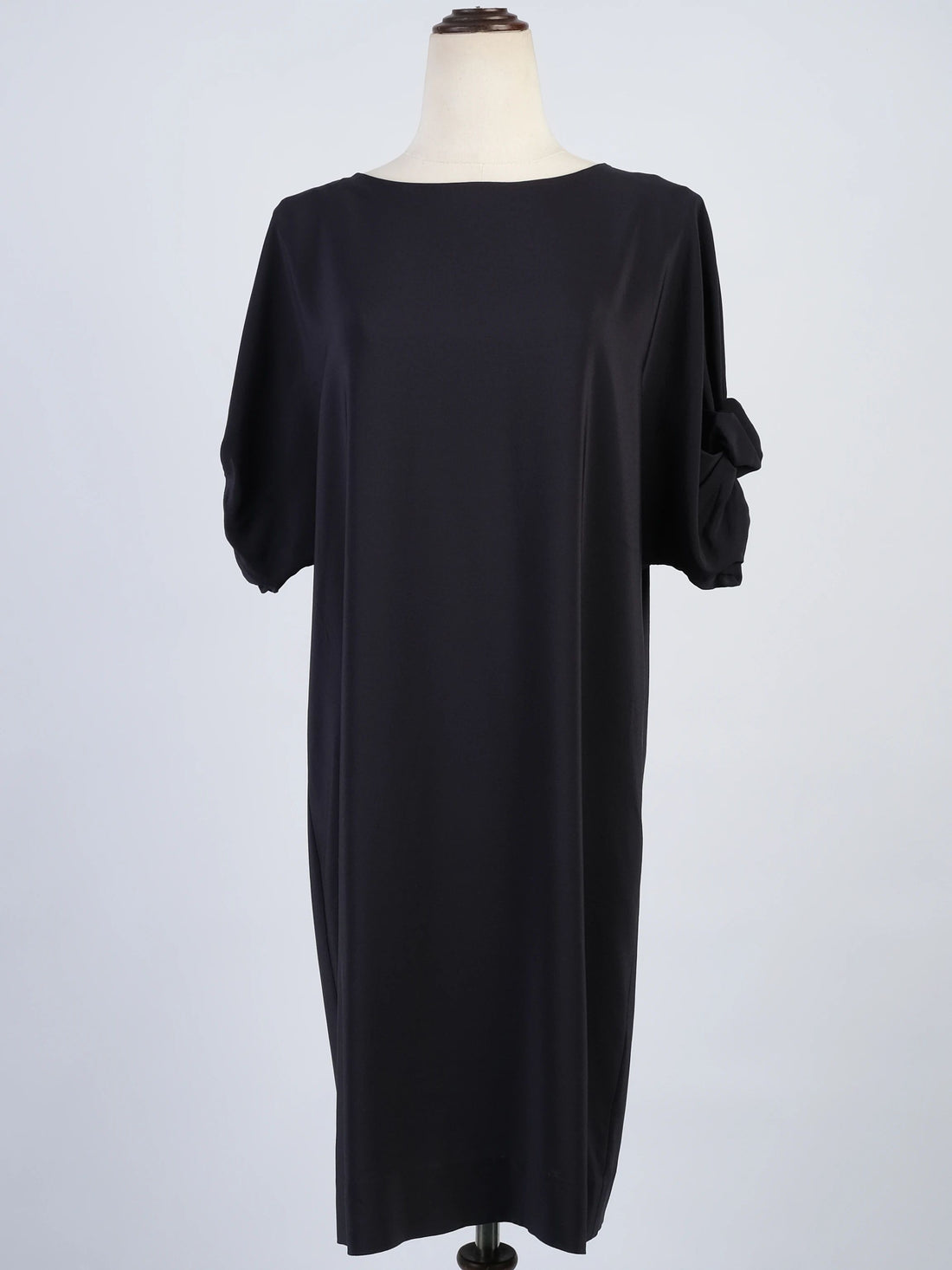 Excellent Cos Blue Silk Dress Size L with Gathered Sleeves