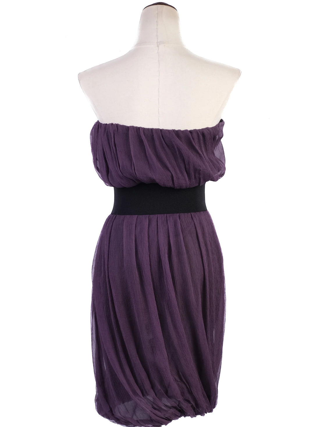 Excellent Alexander McQueen Purple Silk Strapless Dress Size S