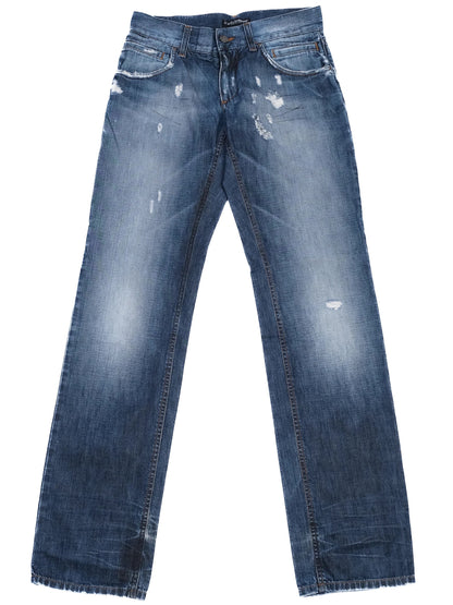Excellent Dolce Gabbana Blue Distressed Jeans Size XS Men