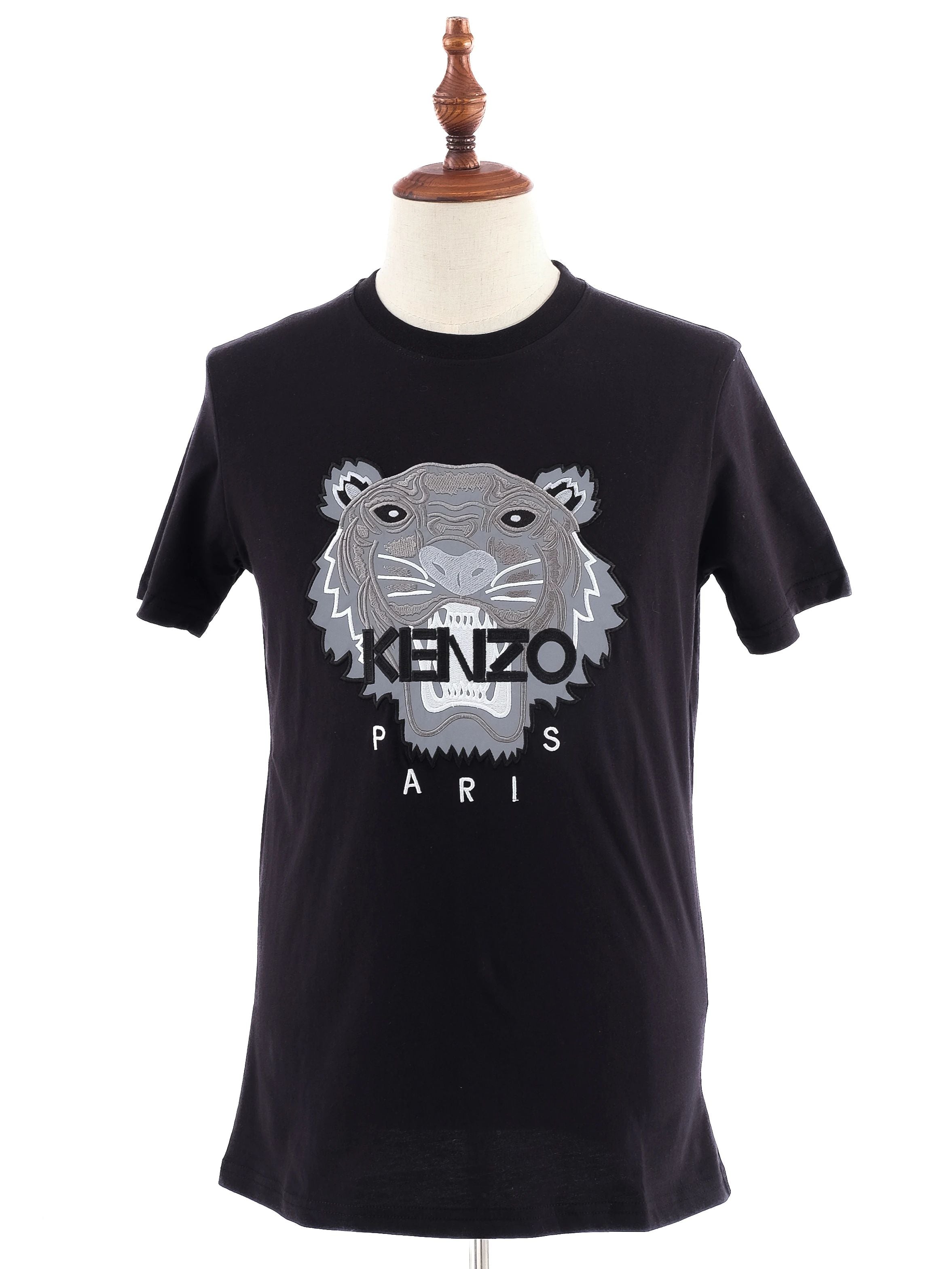 Excellent Kenzo Black Graphic Tiger T-Shirt Size S Men