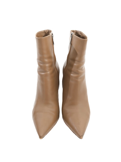 EXCELLENT Gianvito Rossi Orange Leather High-Heeled Ankle Boots Size 39