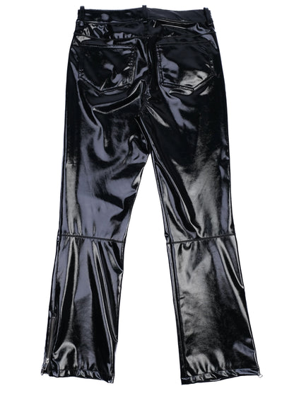 EXCELLENT Maje Black Glossy Polyurethane Pants Size S
