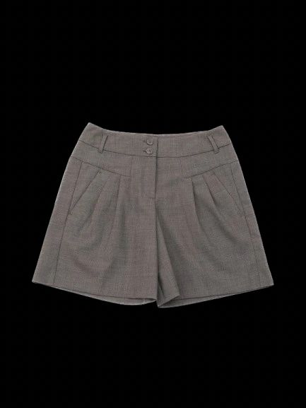 Excellent Weekend MaxMara Gray Wool Shorts Size M