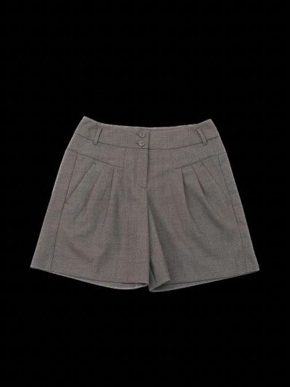 Excellent Weekend MaxMara Gray Wool Shorts Size M