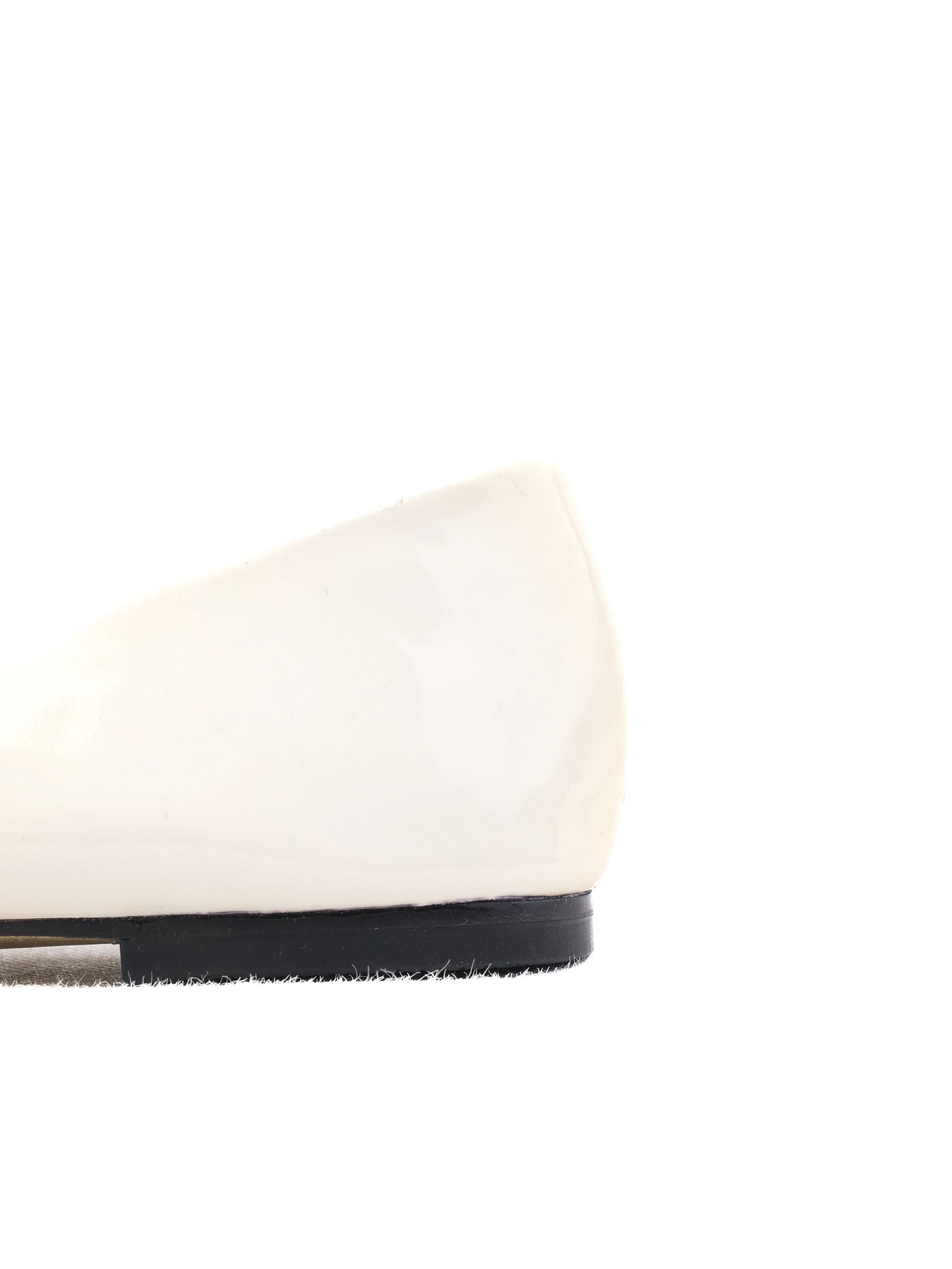 Excellent Versace for H&amp;M White Leather Ballet Flats Size 38