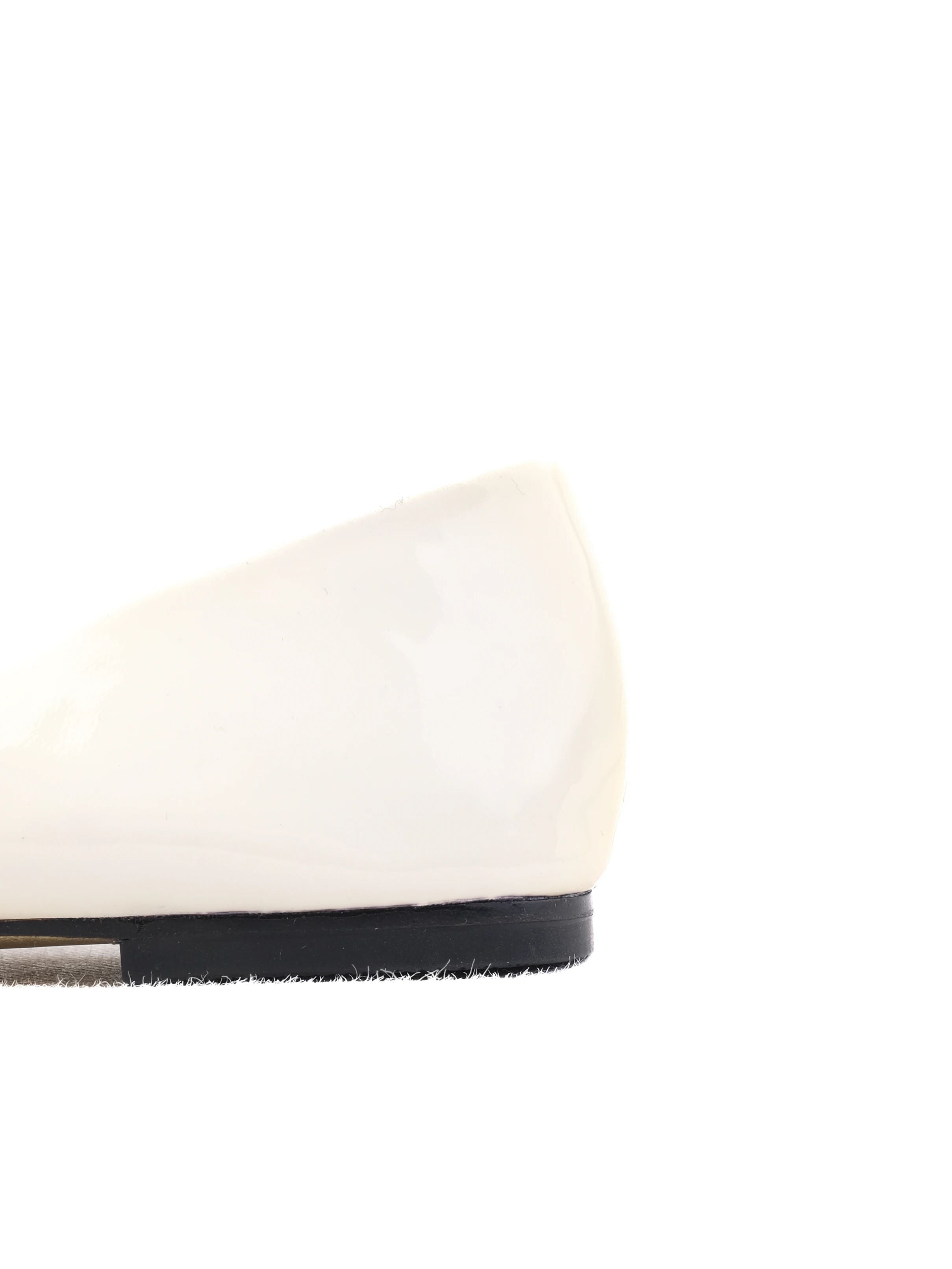 Excellent Versace for H&amp;M White Leather Ballet Flats Size 38