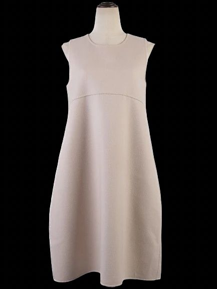 Excellent Max Mara White Wool Sleeveless Dress Size XL