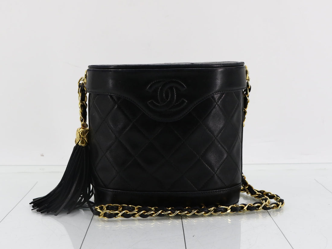 Chanel Tassle Vanity Case, Quilted Lambskin Leather