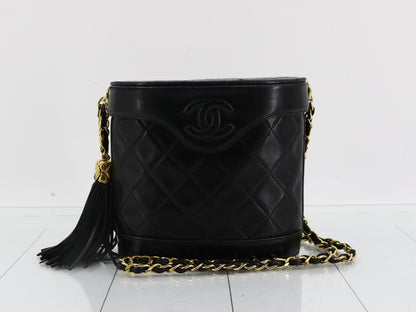Chanel Tassle Vanity Case, Quilted Lambskin Leather