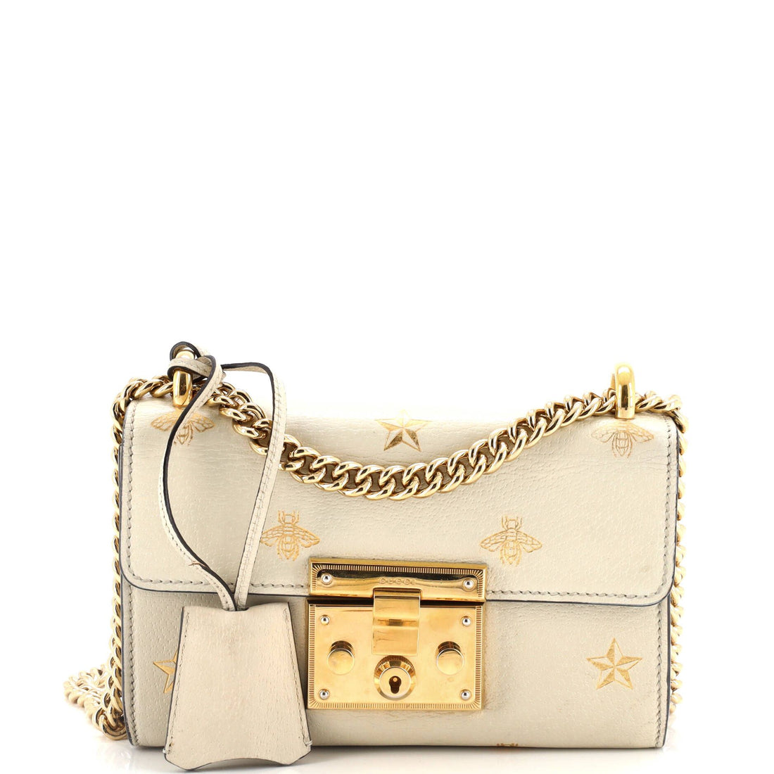 Gucci Padlock Shoulder Bag Printed Leather Small