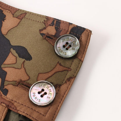 Hermes Skirt Brown Multicolor Silk 07-7300