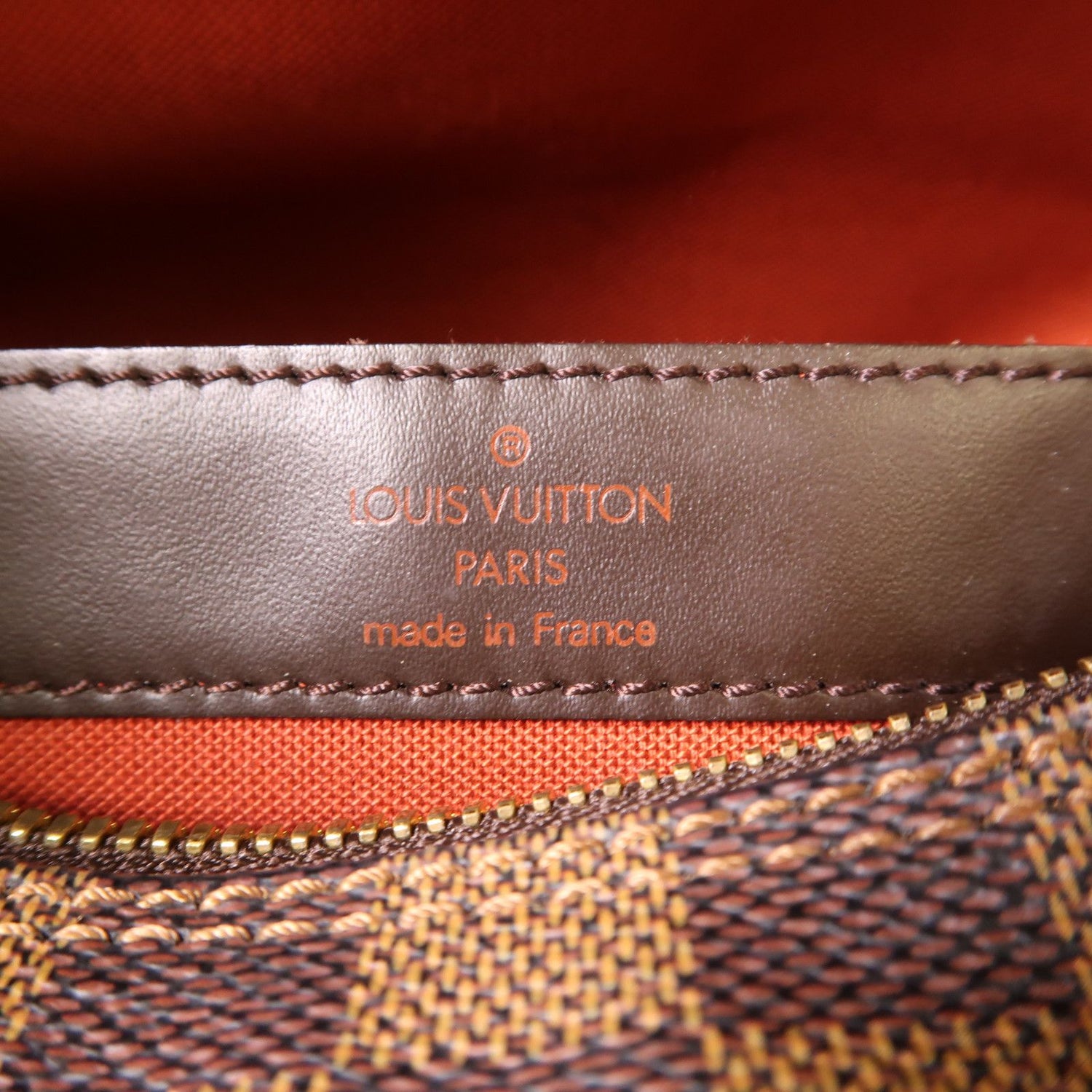 Louis Vuitton Damier Naviglio Gold Shoulder Bag Brown Shoulder Bag N 45255